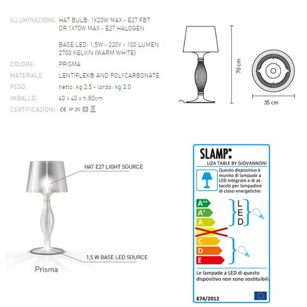 LIZA table Slamp by MEGALUX33